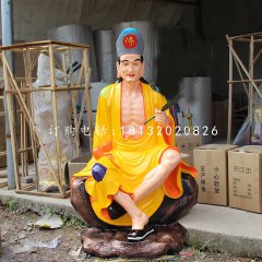 濟公雕塑，玻璃鋼濟公