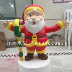 卡通圣誕老人雕塑，玻璃鋼商場擺件