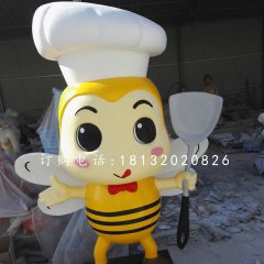 廚師小蜜蜂雕塑，卡通雕塑