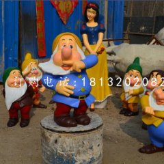 白雪公主七個(gè)小矮人雕塑，卡通雕塑