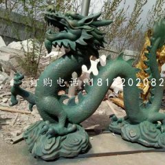 玻璃鋼龍雕塑，玻璃鋼噴漆雕塑