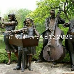 演奏銅雕，公園景觀銅雕