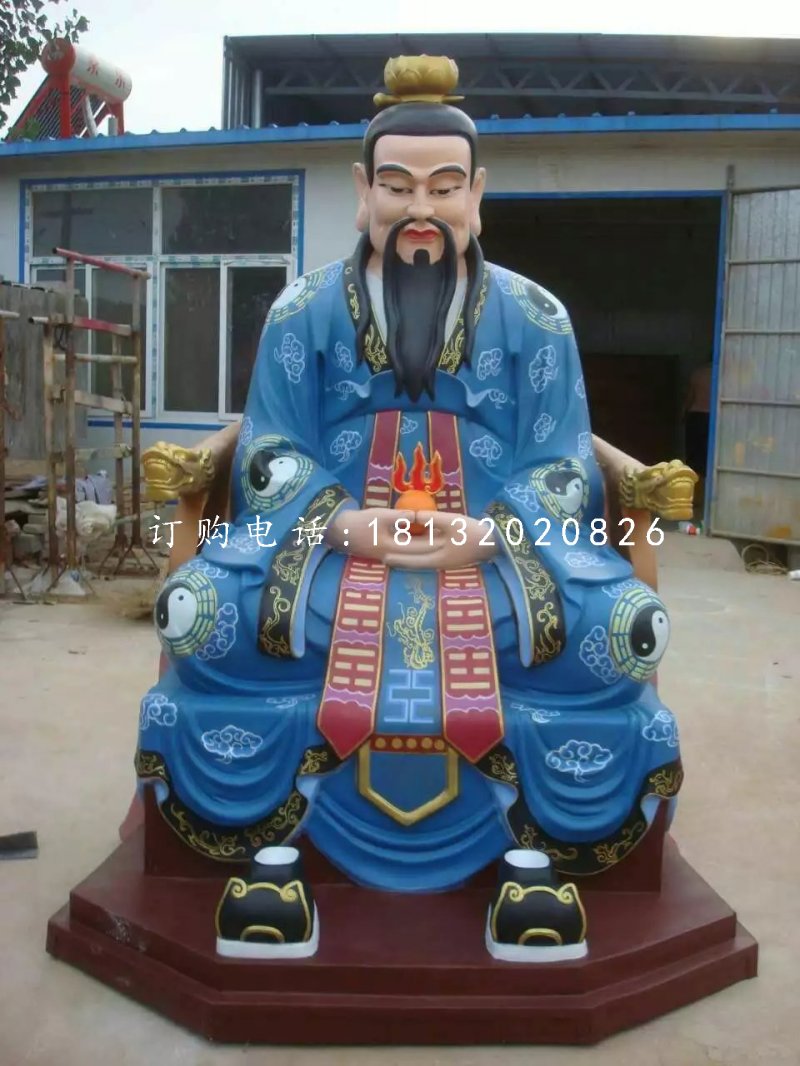 三清雕塑，玻璃鋼彩繪神仙 (3)