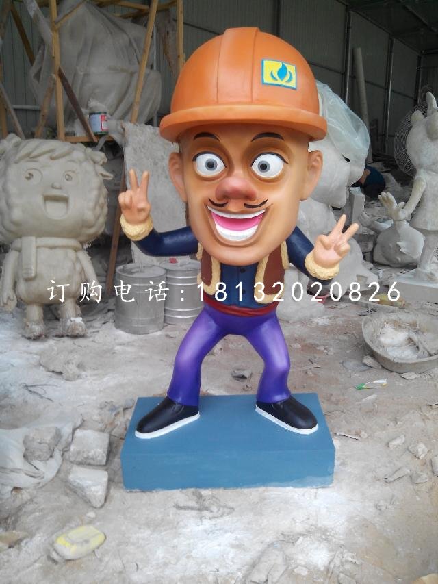 光頭強(qiáng)雕塑,玻璃鋼動畫人物 (1)