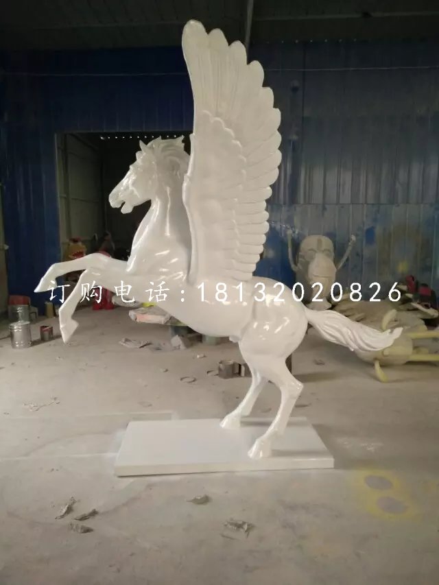 飛馬雕塑,玻璃鋼白馬雕塑