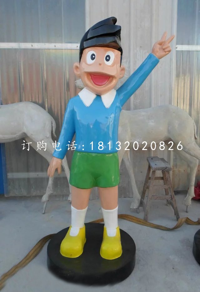 玻璃鋼小夫雕塑，卡通人物雕塑
