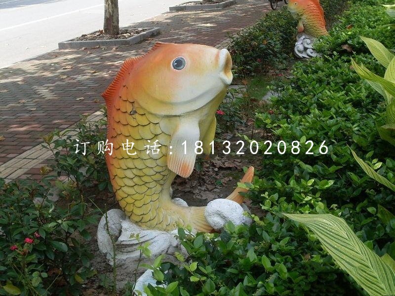 玻璃鋼鯉魚(yú)，動(dòng)物雕塑