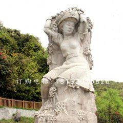 索瑪蔚石雕，藏族女孩石雕