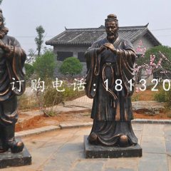桃園三結(jié)義雕塑，玻璃鋼仿銅古代人物