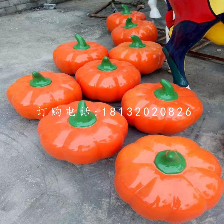 玻璃鋼南瓜雕塑，蔬菜雕塑