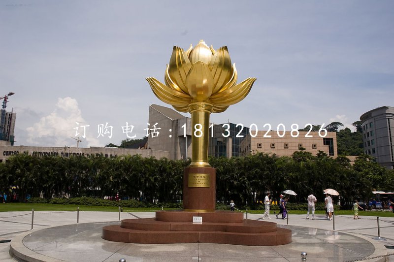 不銹鋼紫荊花雕塑，廣場(chǎng)雕塑