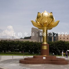 不銹鋼紫荊花雕塑，廣場(chǎng)雕塑