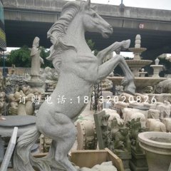 青石立馬雕塑，廣場石雕馬
