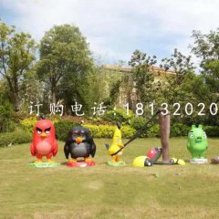 憤怒的小鳥雕塑，玻璃鋼卡通雕塑