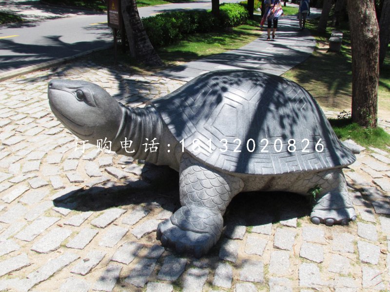 烏龜石雕，公園動物石雕