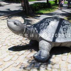 烏龜石雕，公園動物石雕