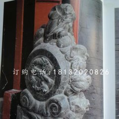 抱鼓石，青石仿古雕塑