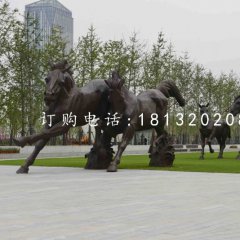 奔馬銅雕，廣場動(dòng)物雕塑