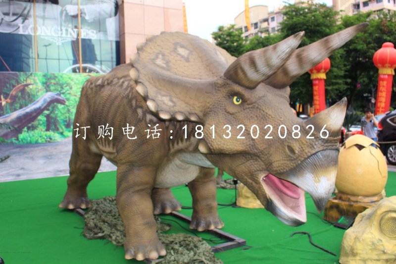 玻璃鋼動物，公園恐龍雕塑 (3)