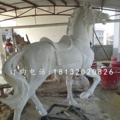 白馬雕塑，玻璃鋼坐騎
