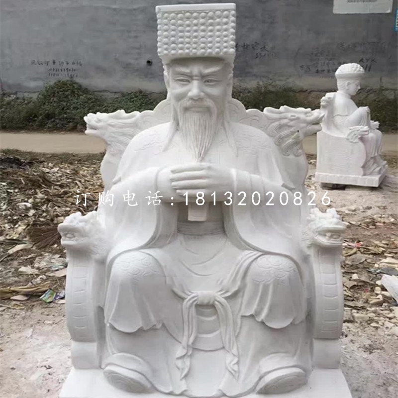 龍王石雕，漢白玉神仙雕塑