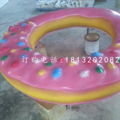 甜甜圈雕塑，玻璃鋼甜品雕塑