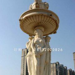 西方人物石噴泉，廣場景觀石雕