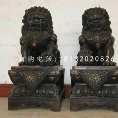 小型銅獅子，北京獅銅雕