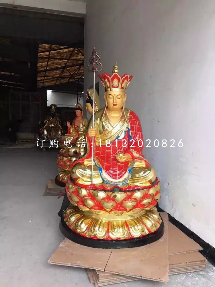玻璃鋼彩繪佛像，地藏王菩薩雕塑