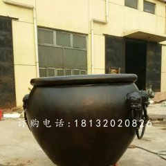 仿古銅水缸，圓形水缸