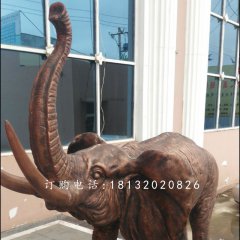 大象銅雕，公園動物銅雕