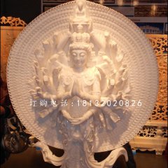 漢白玉千手觀音，石雕佛像