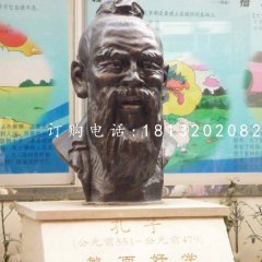孔子頭像銅雕，古代名人銅雕