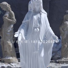 漢白玉圣母雕塑，西方人物石雕