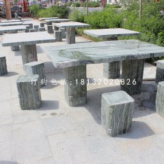 方桌石雕，大理石桌椅