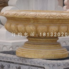 砂巖花缽雕塑，歐式花盆