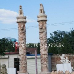 龍柱石雕，廣場(chǎng)石雕柱子