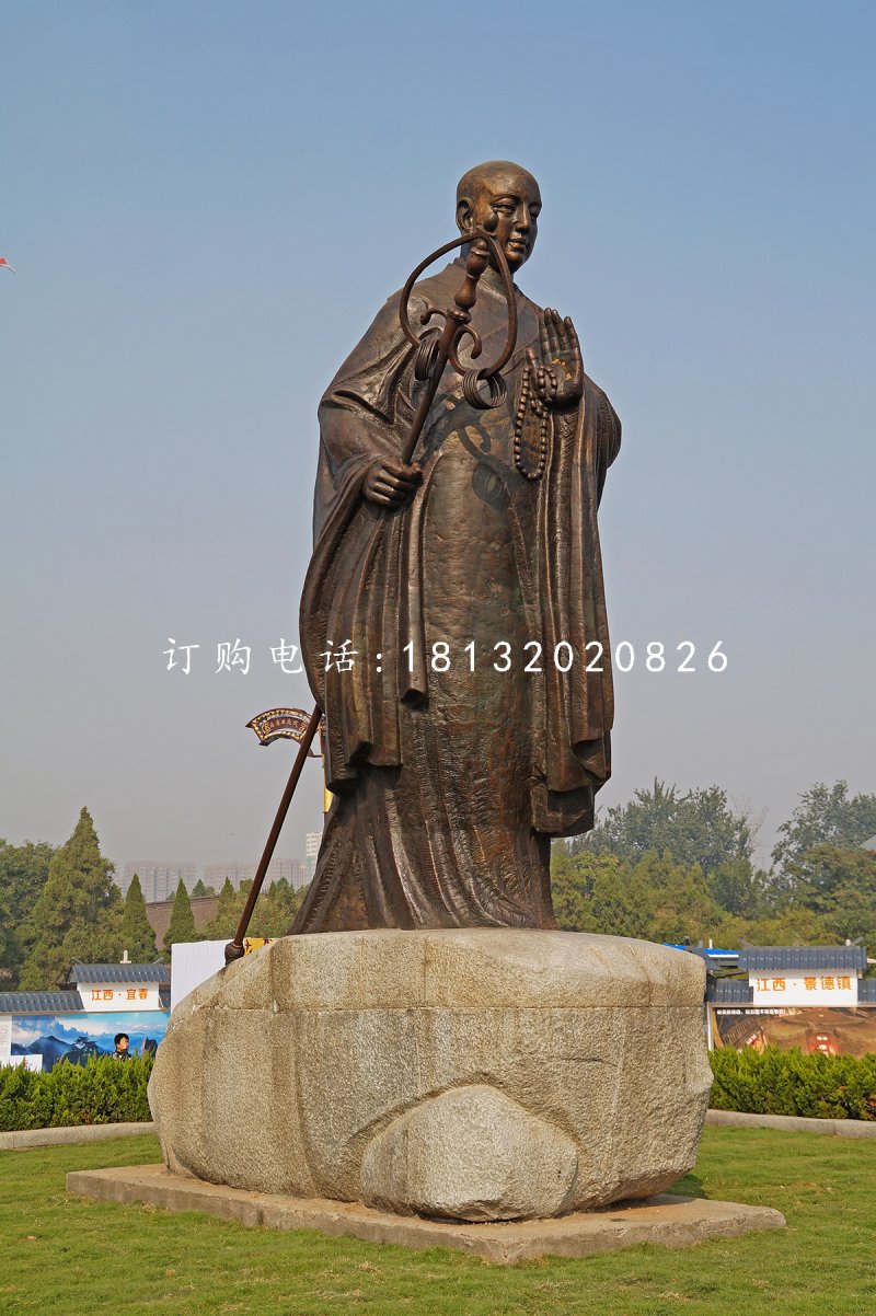玄奘銅雕，唐朝和尚銅雕
