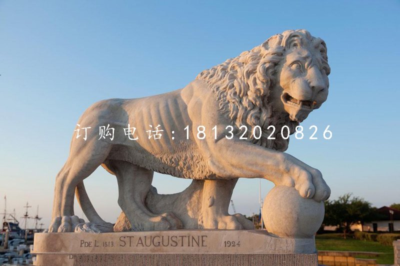 非洲獅石雕，廣場石獅子