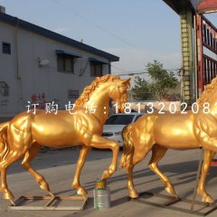 玻璃鋼仿銅馬，玻璃鋼動(dòng)物雕塑