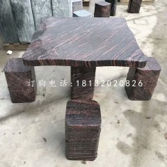 石雕方桌凳，公園桌凳石雕