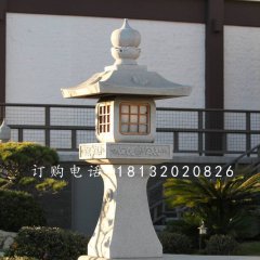 宮燈石雕，公園大理石燈雕塑