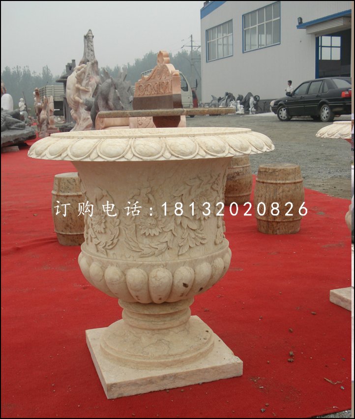 砂巖花盆，歐式花盆雕塑