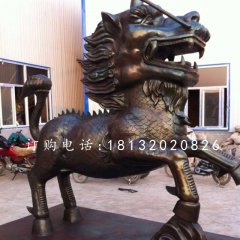 古代神獸銅雕，麒麟銅雕