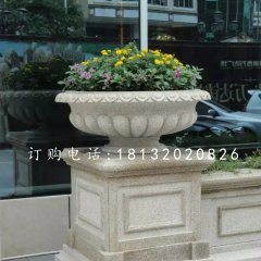 砂巖花盆雕塑，景觀石雕