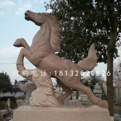 馬到成功石雕，花崗巖馬雕塑