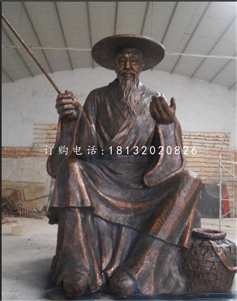 姜太公銅雕，古代人物銅雕