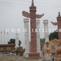 華表石雕，花崗巖柱子石雕