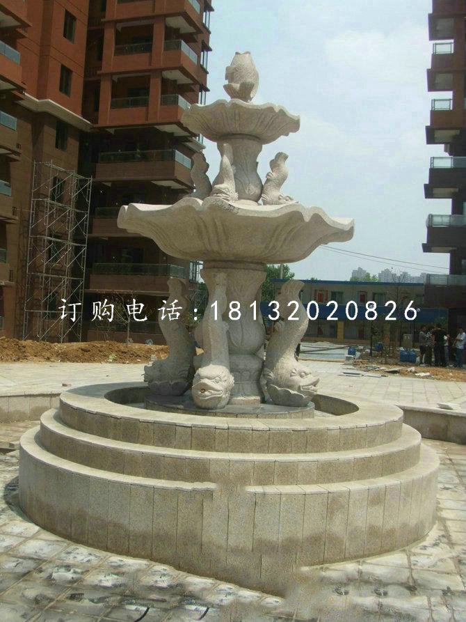 魚造型噴泉，小區(qū)石噴泉
