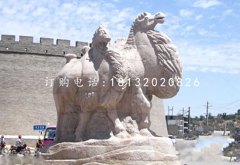 駱駝石雕，大理石動(dòng)物雕塑